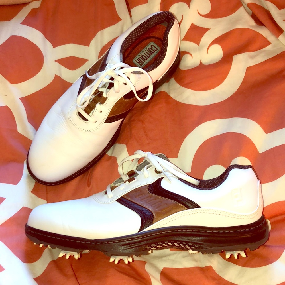 Foot Joy white/brown men’s golf shoes